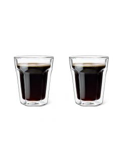 Dubbelwandig glas Koffie 220ml s/2