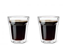 Dubbelwandig glas Koffie 220ml s/2