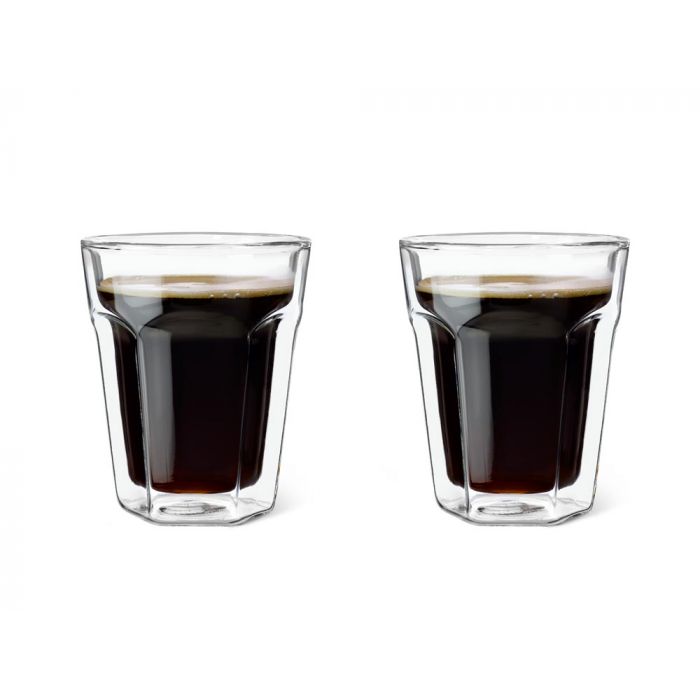 Baron moreel Fauteuil Dubbelwandig glas Koffie 220ml s/2